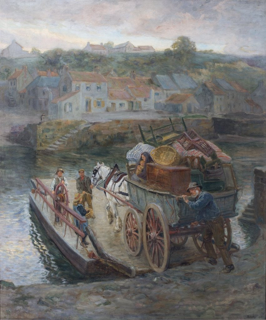 Detail of Crossing Hylton Ferry by Ralph Hedley