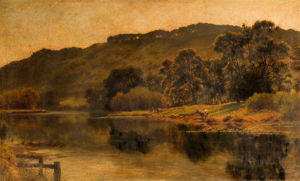 Detail of River Landscape by Richard William Halfnight