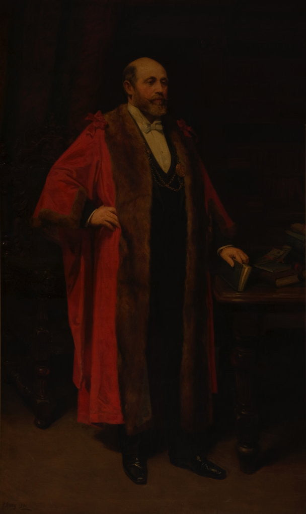 Detail of Portrait of Alderman Sir H.W. Newton J.P. by Ralph Hedley