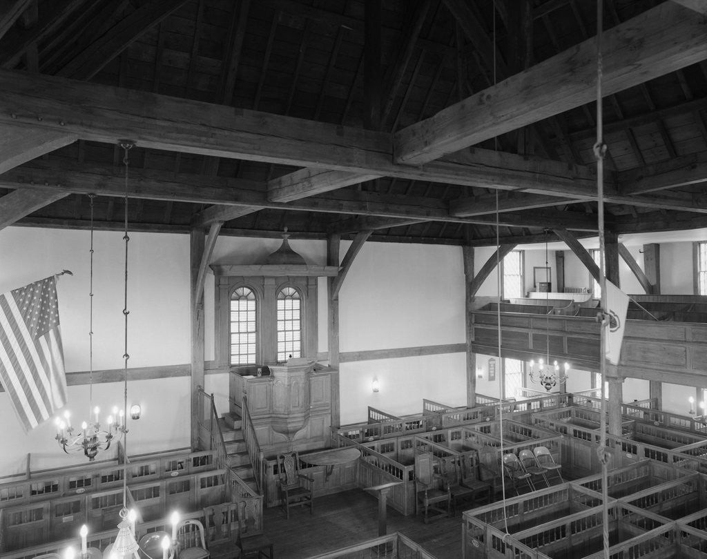 Detail of Interior of Old Ship Meeting House by Corbis