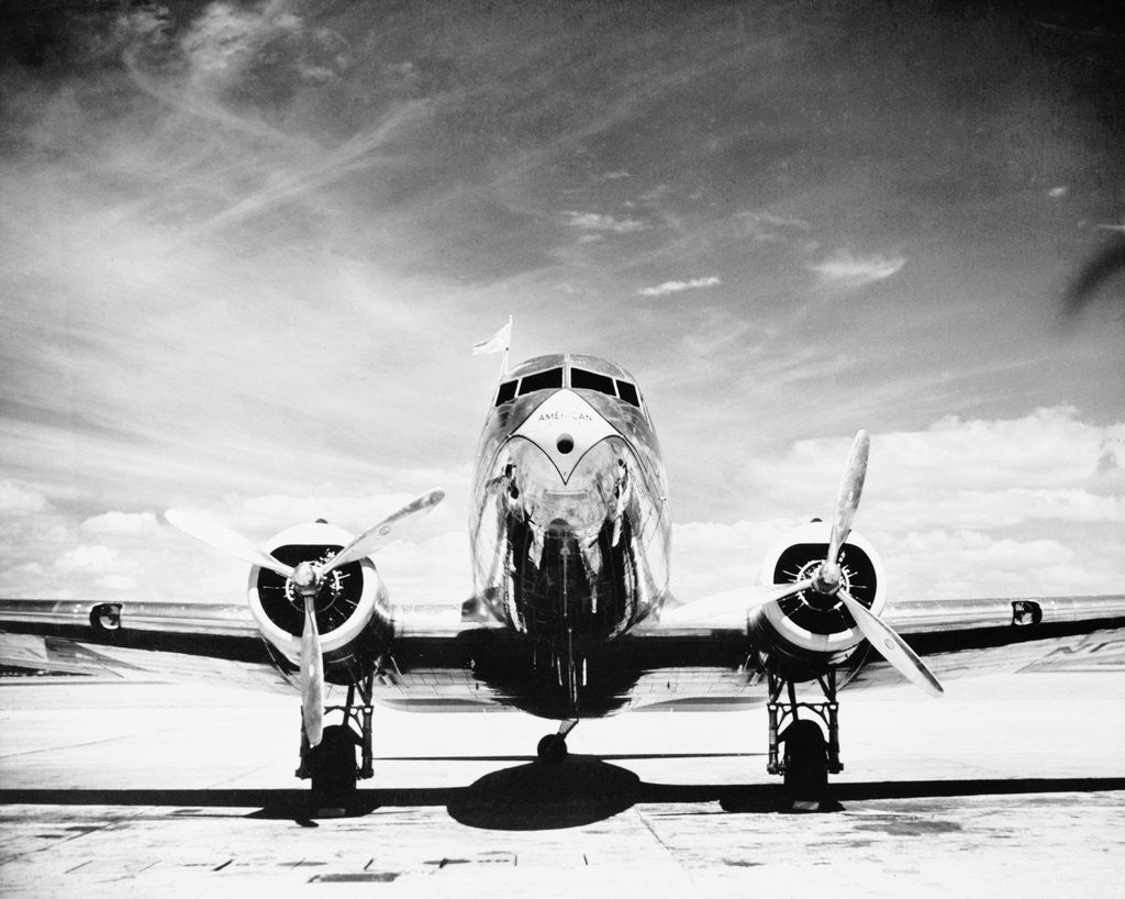 Detail of Passenger Airplane on Runway by Corbis