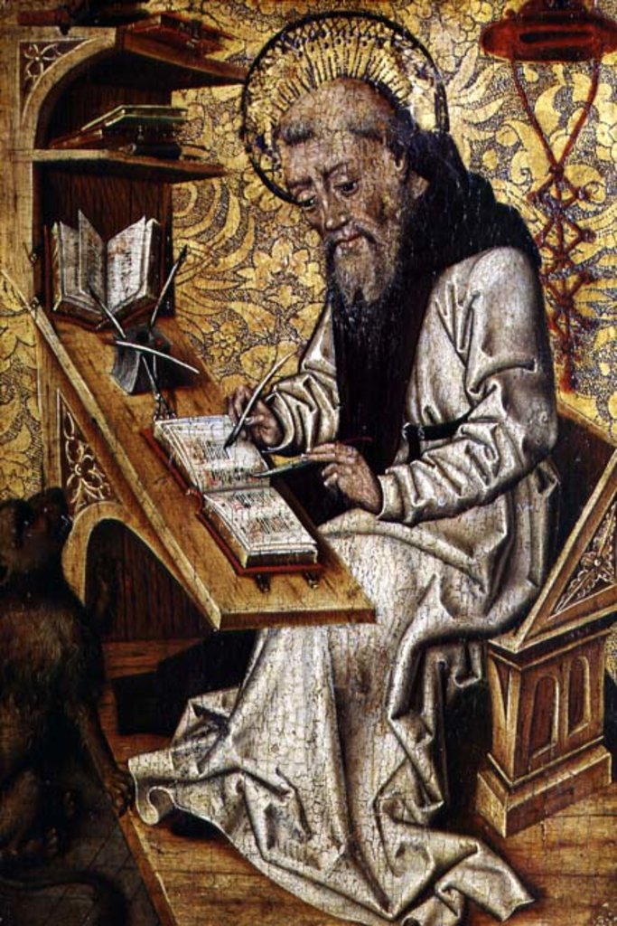 Detail of St. Jerome Translating the Bible by Netherlandish School