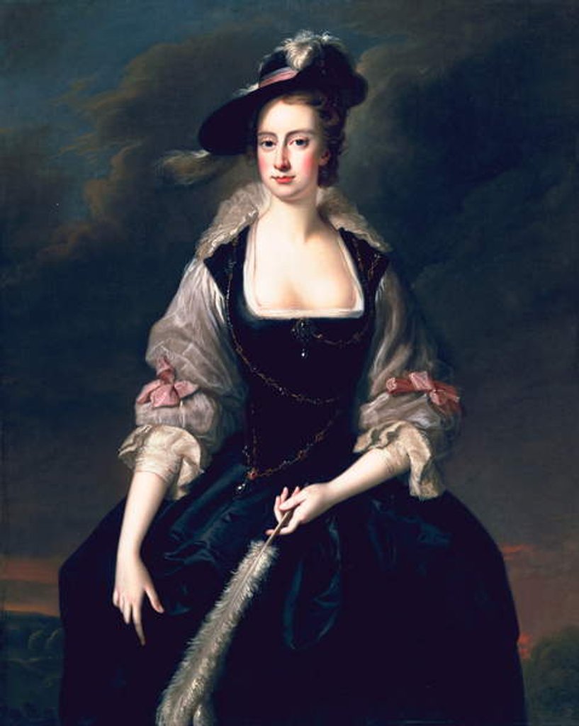 Detail of Lady Frances Courtenay, c.1741 by Thomas Hudson