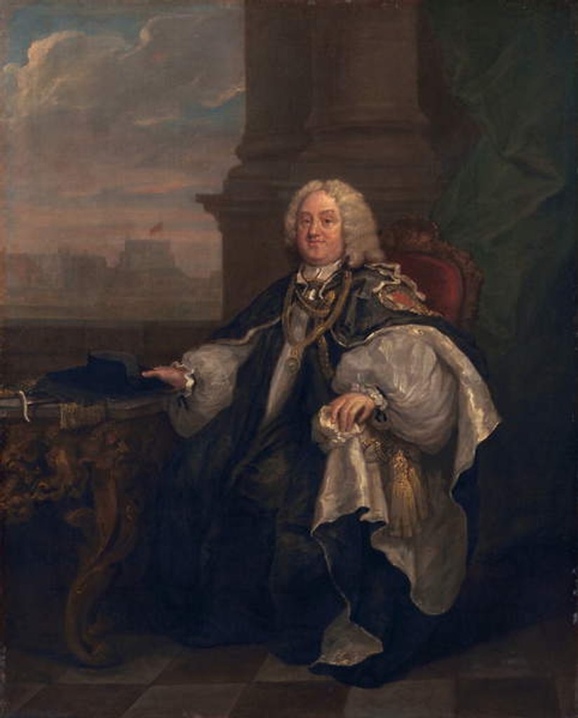 Detail of Benjamin Hoadly, Bishop of Winchester, 1742 by William Hogarth