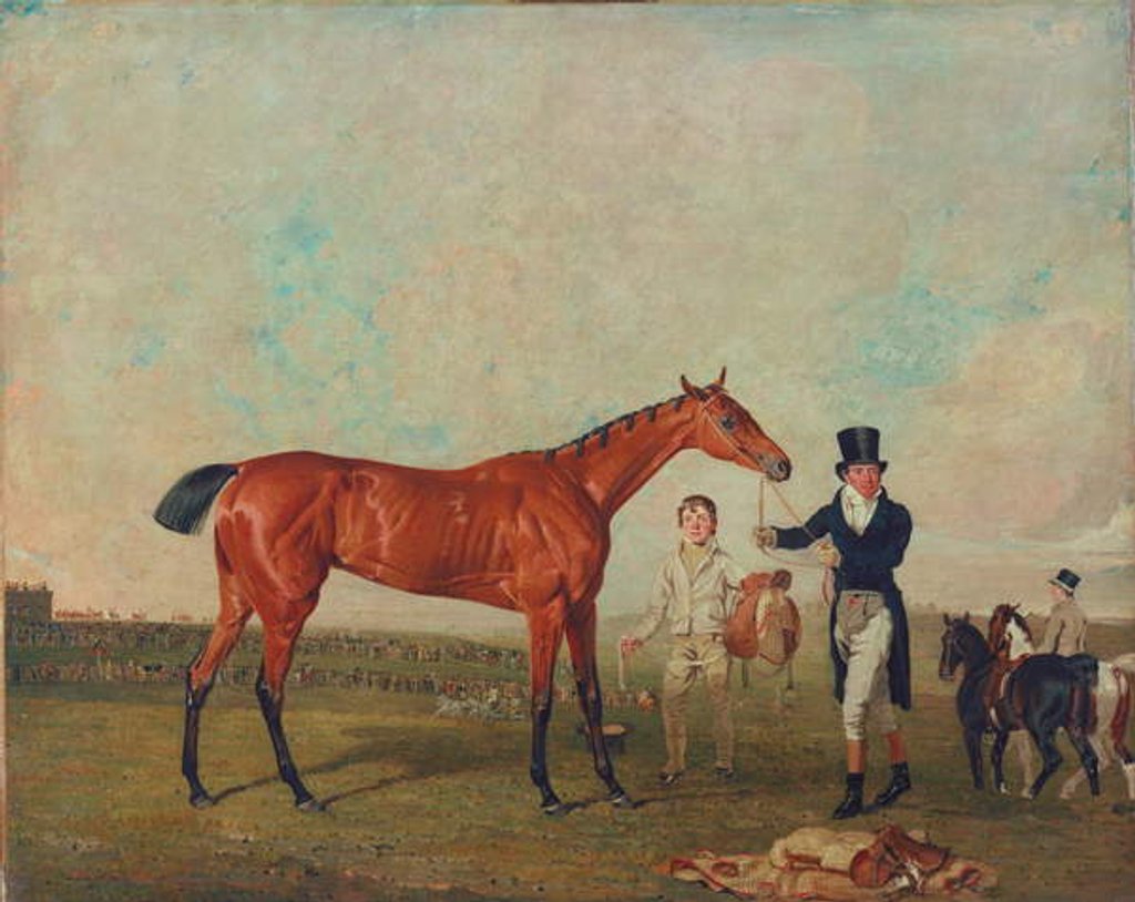 Detail of Shoveller Held by her Trainer Will Chifney, 1819 by Benjamin Marshall