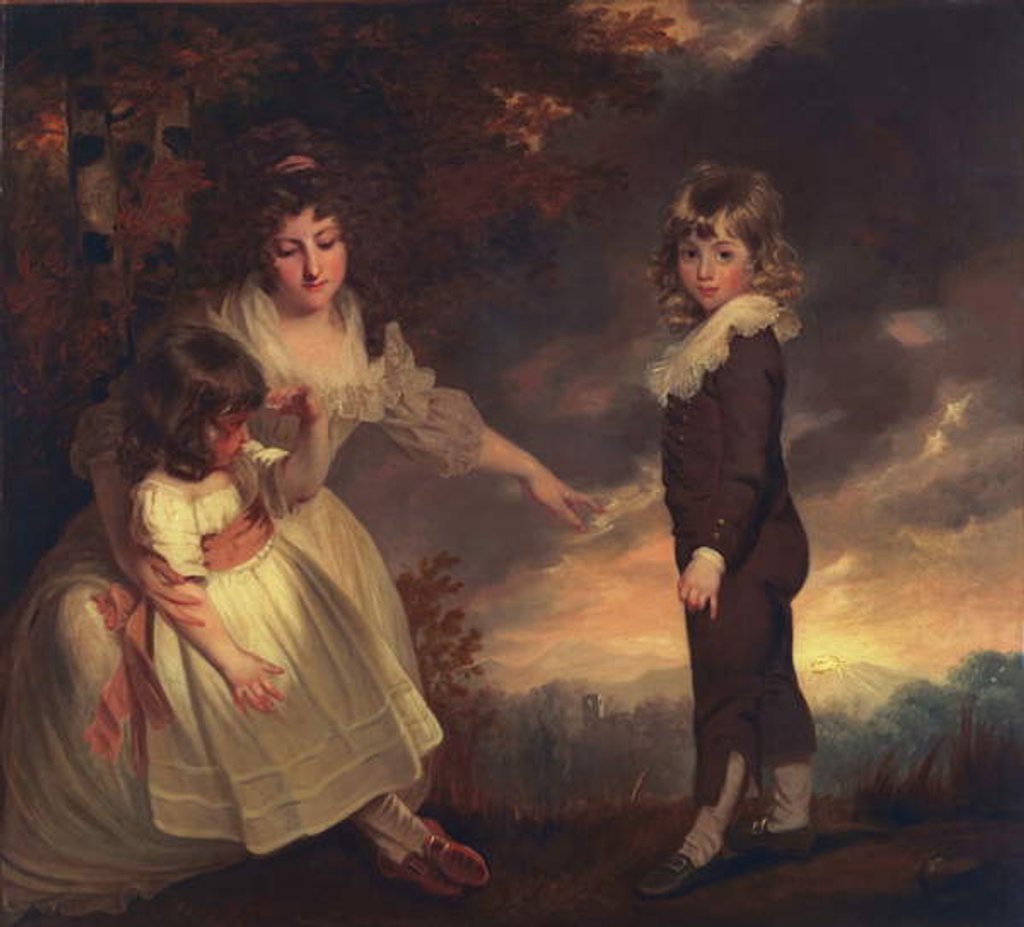 Detail of Susannah, Philip Lake, and Maria Godsal: The Godsal Children, 1789 by John Hoppner