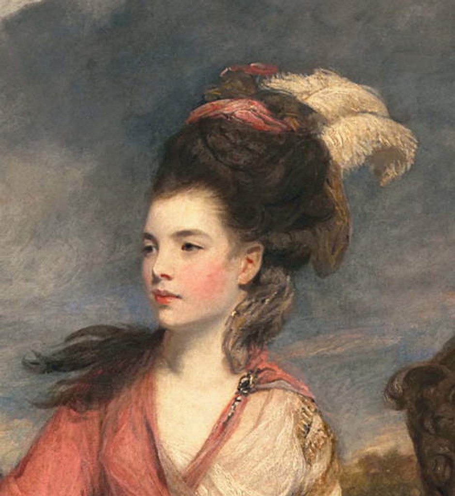 Detail of Jane Fleming, later Countess of Harrington, c.1778-79 by Joshua Reynolds