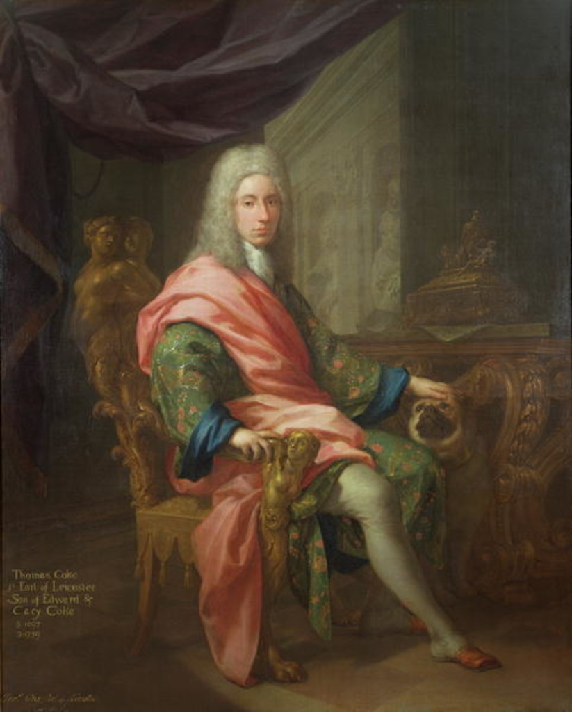 Detail of Thomas Coke 1st Earl of Leicester by Francesco Trevisani