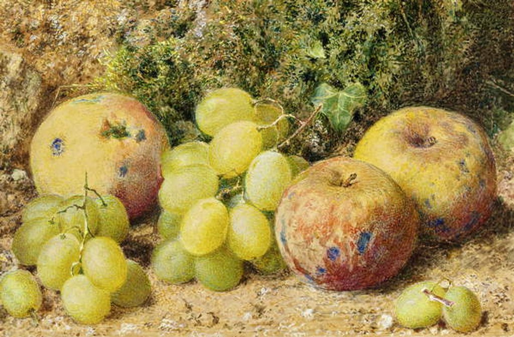 Detail of Apples and White Grapes, c.1860 by William Henry Hunt