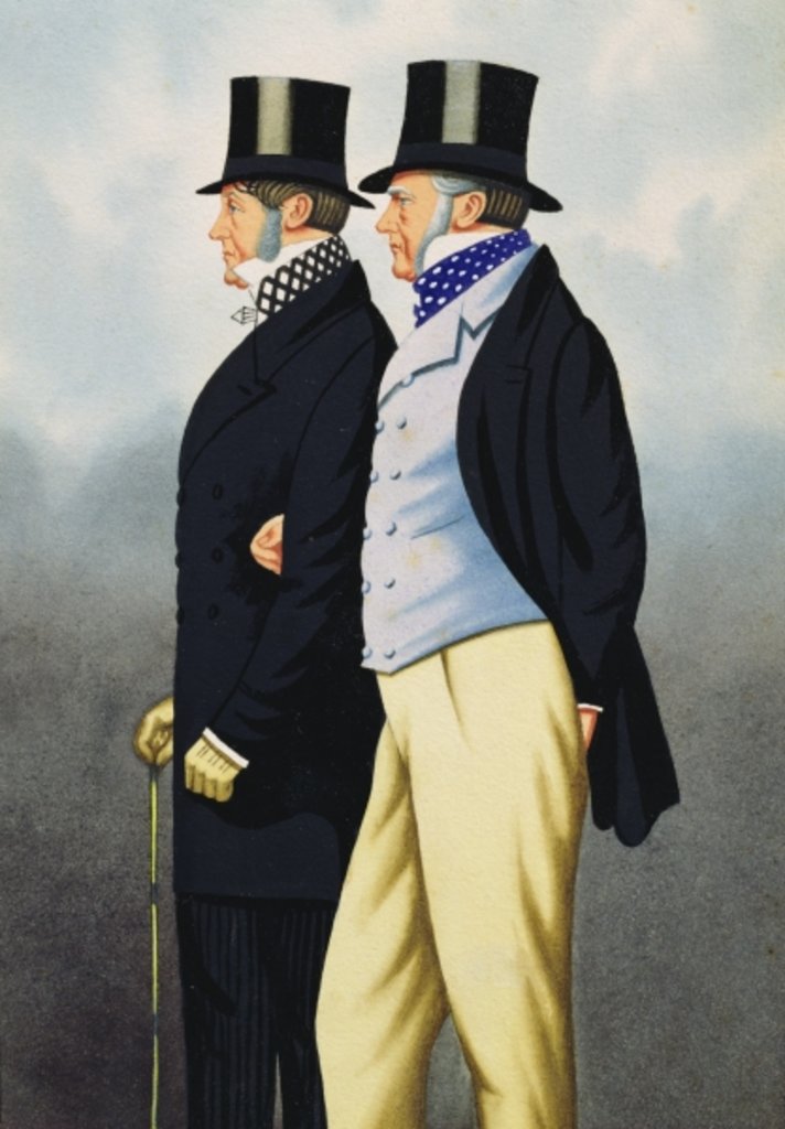 Detail of Admiral Henry John Rous and George Payne, Fathers of the Turf by English School