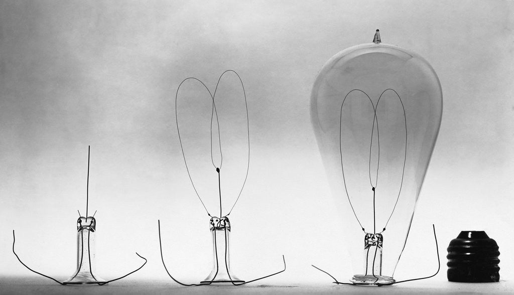 Detail of Parts of Incandescent Light Bulb by Corbis