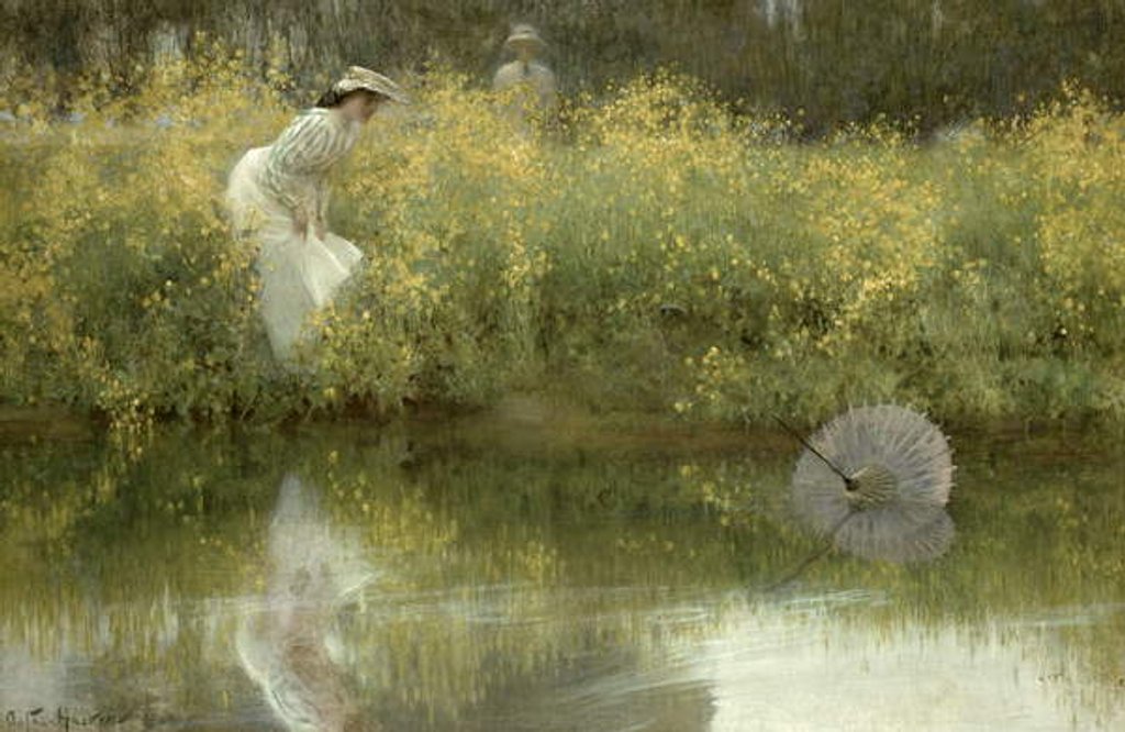 Detail of Lost Parasol by Arthur Hacker