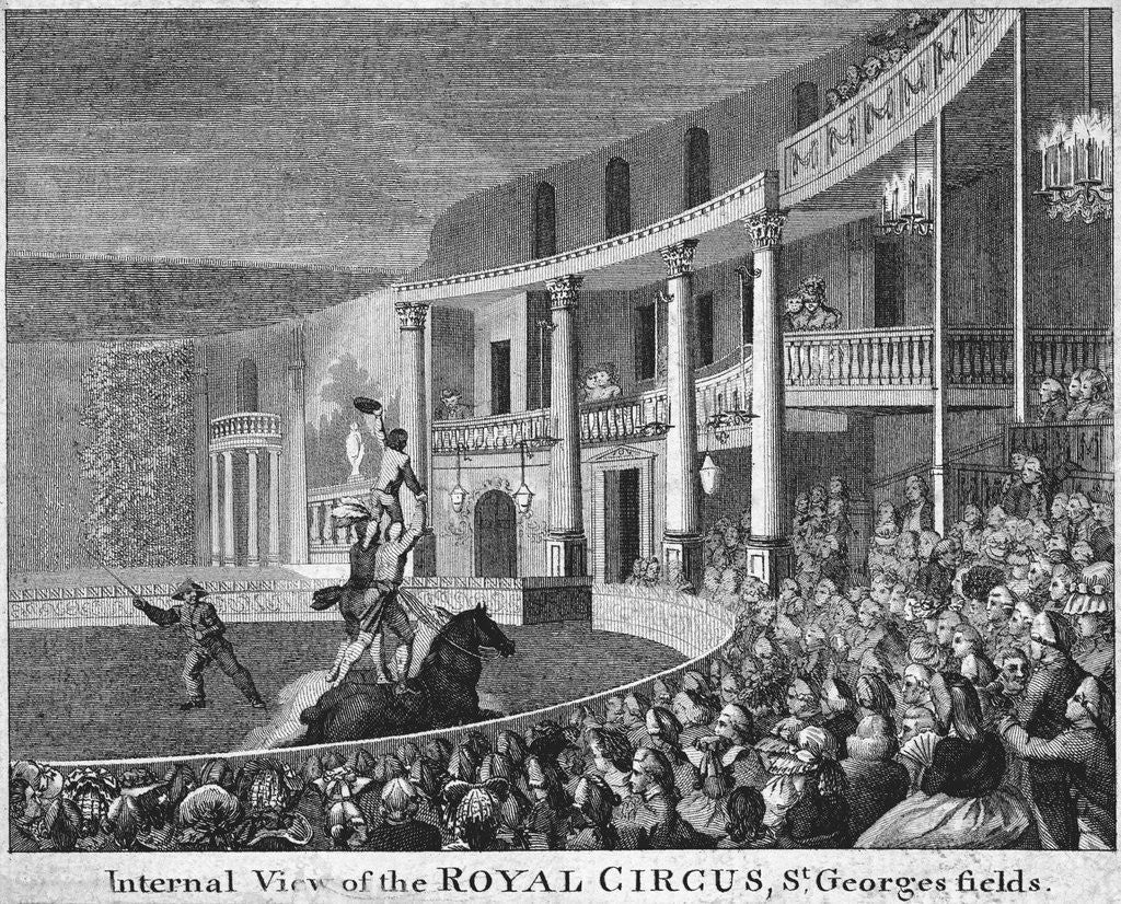 Detail of Internal View of the Royal Circus, St. George's Fields Print by Corbis