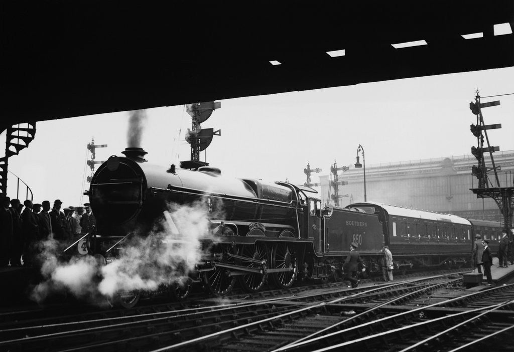 Detail of Steam Locomotive Lord Nelson by Corbis