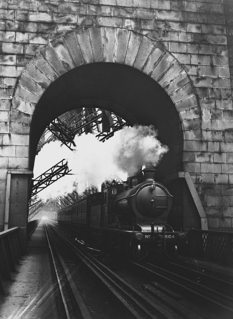 Detail of Steam Locomotive at Firth of Forth Bridge by Corbis