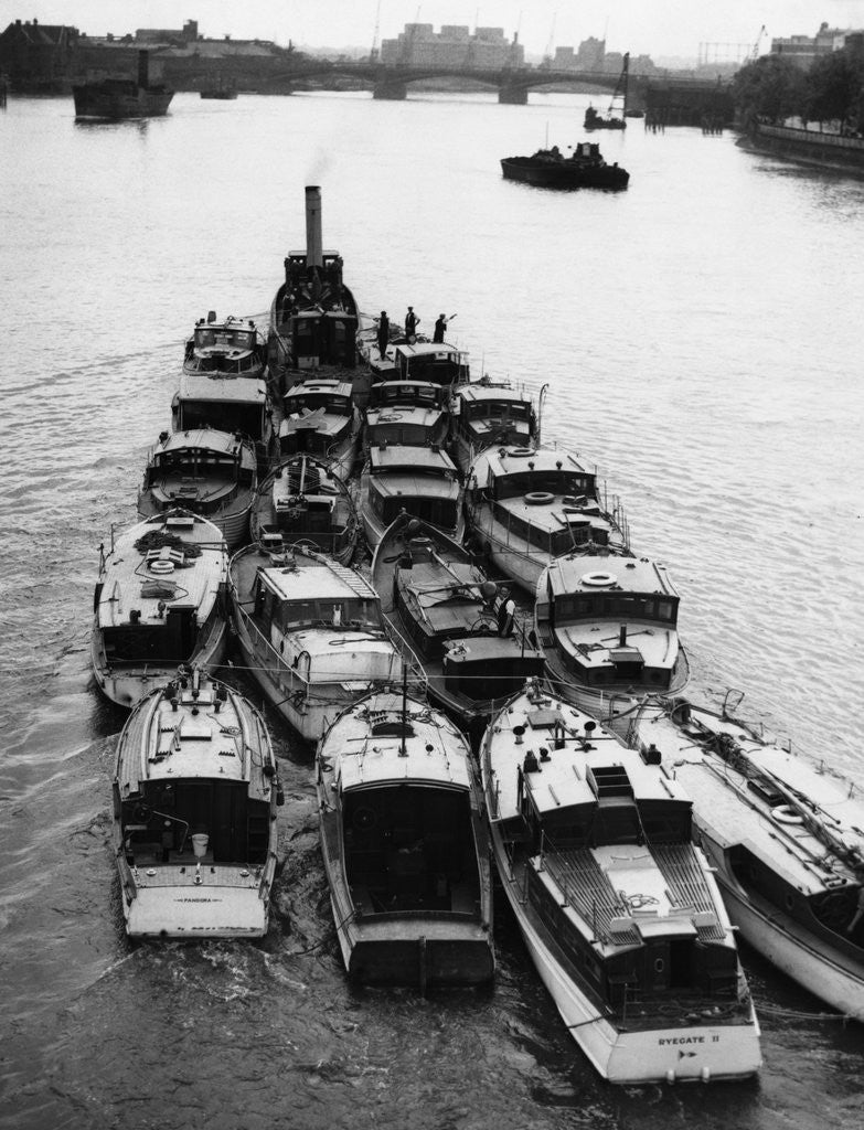 Detail of Boats From Dunkirk Evacuation by Corbis