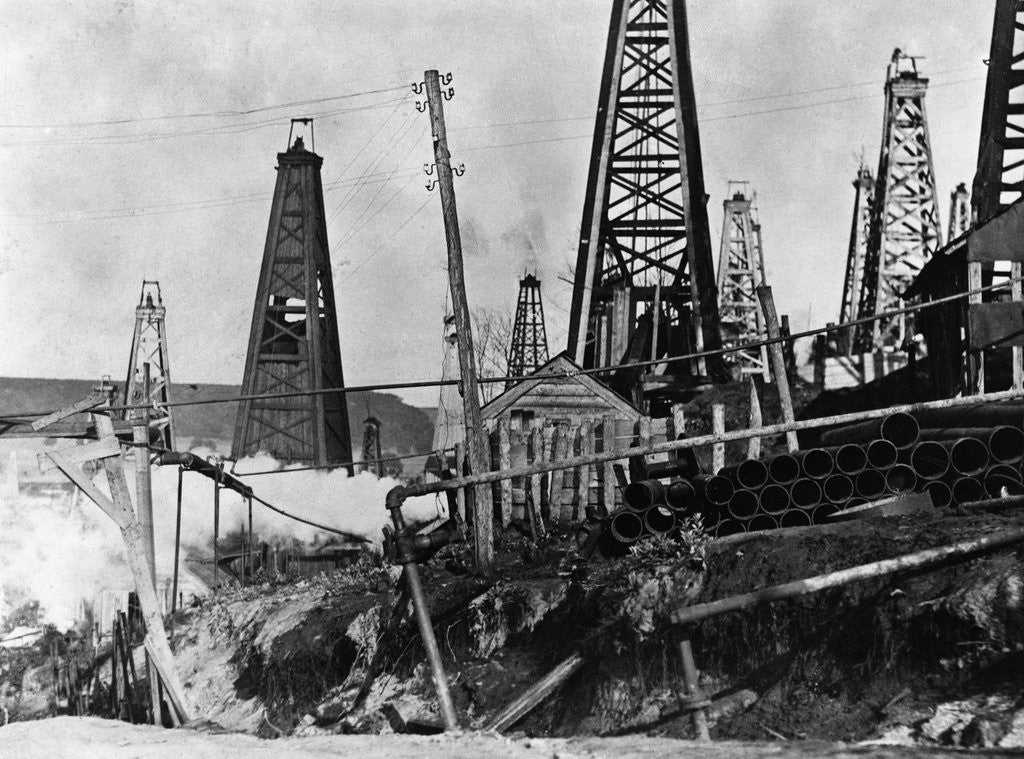 Detail of Oil Derricks in Romania by Corbis