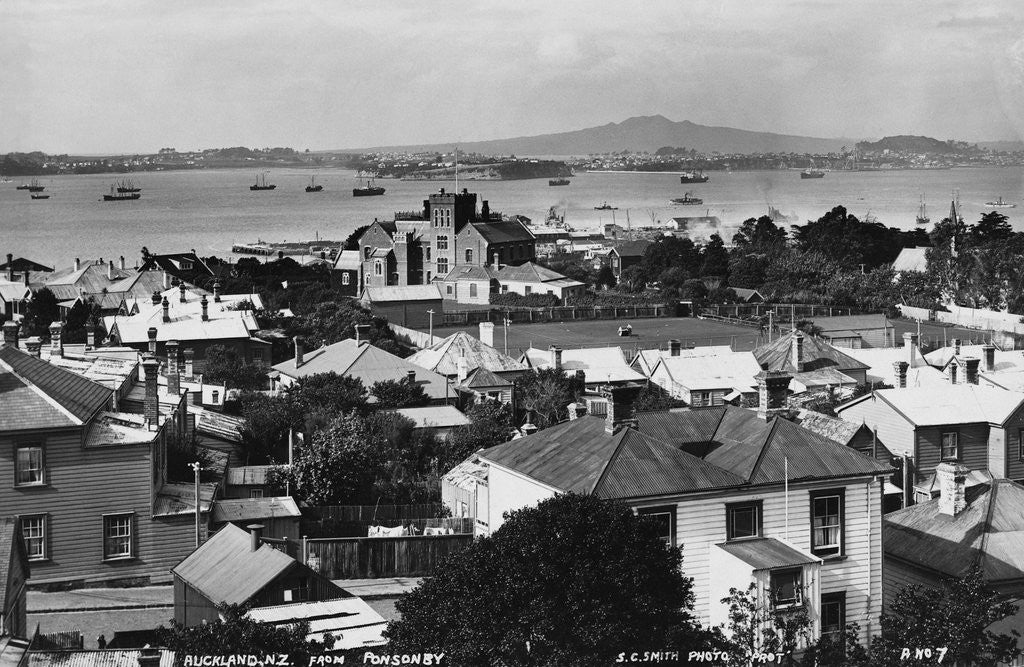 Detail of Auckland Harbour, ca. 1930 by Corbis