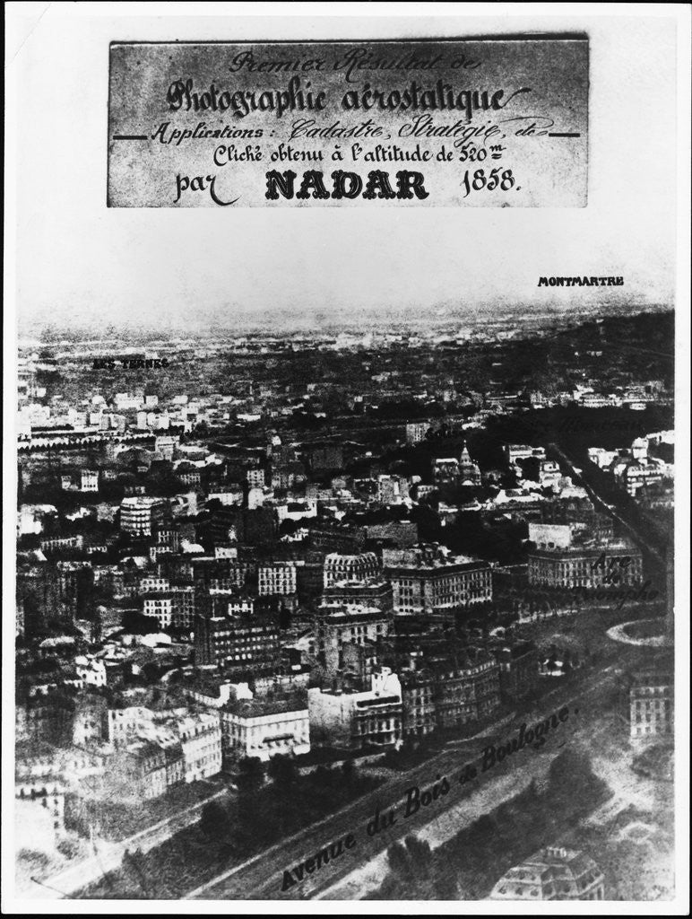 Detail of First Aerial Photograph Taken by Nadar by Corbis