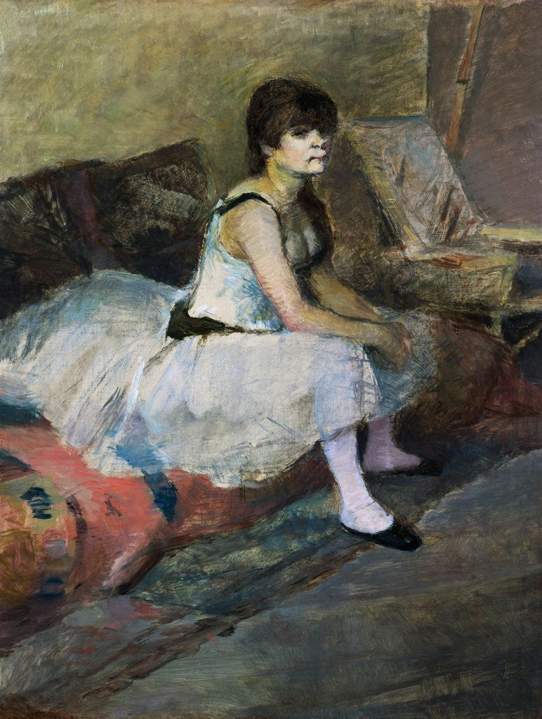 Detail of Dancer at Rest by Edgar Degas