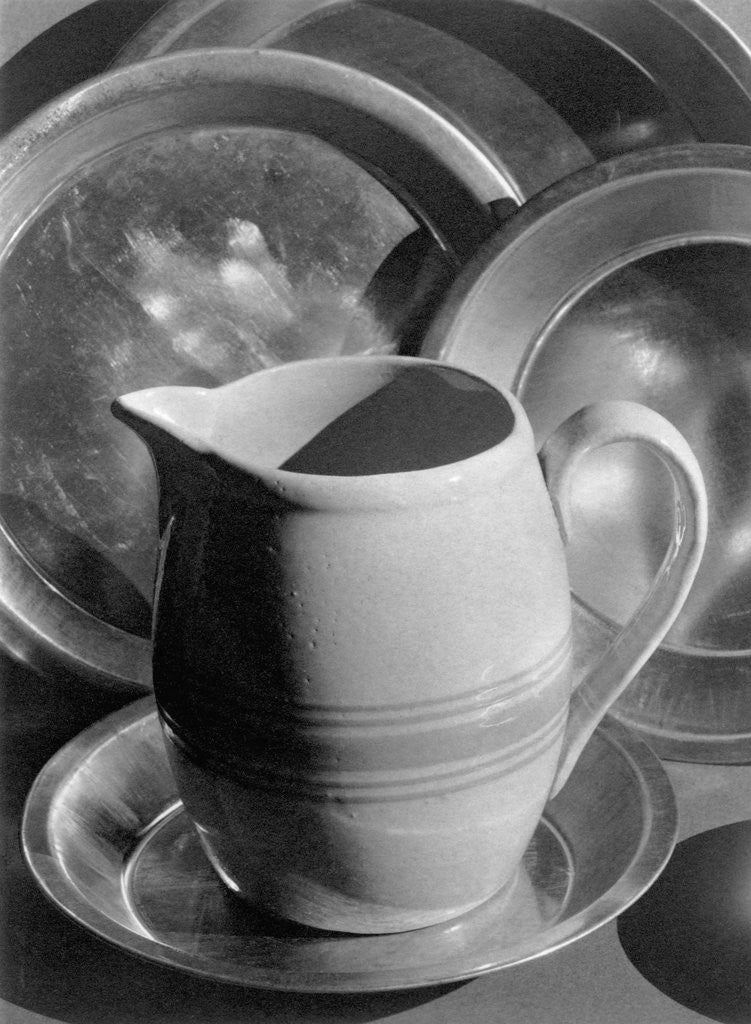 Detail of Pitcher and Plates by Corbis