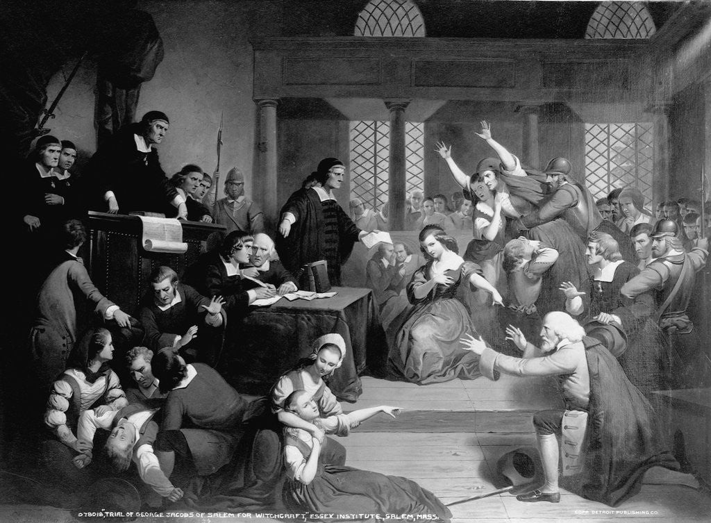 Detail of The Trial of George Jacobs, August 5, 1692 by Tompkins H. Matteson