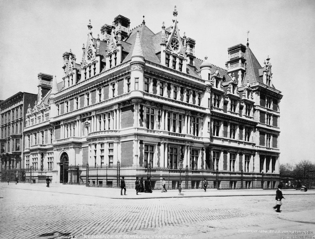 Detail of Exterior View of Cornelius Vanderbilt II Residence by Corbis