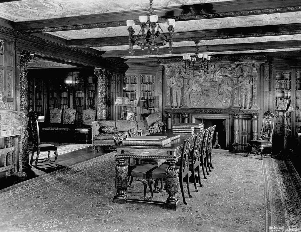 Detail of South Library of Mrs. William R. Hearst's Clarendon Apartment Home by Corbis