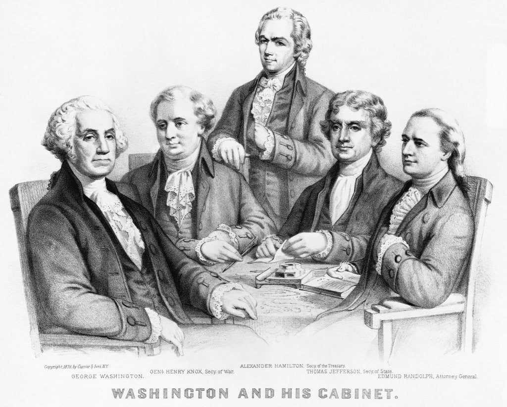 Detail of Washington and His Cabinet by Currier & Ives