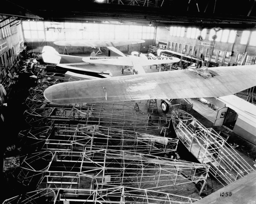 Detail of Interior of Main Hangar at Fokker Aircraft Corporation by Corbis