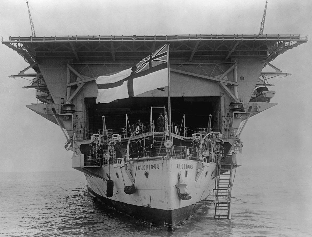 Detail of HMS Glorious, Converted Aircraft Carrier by Corbis