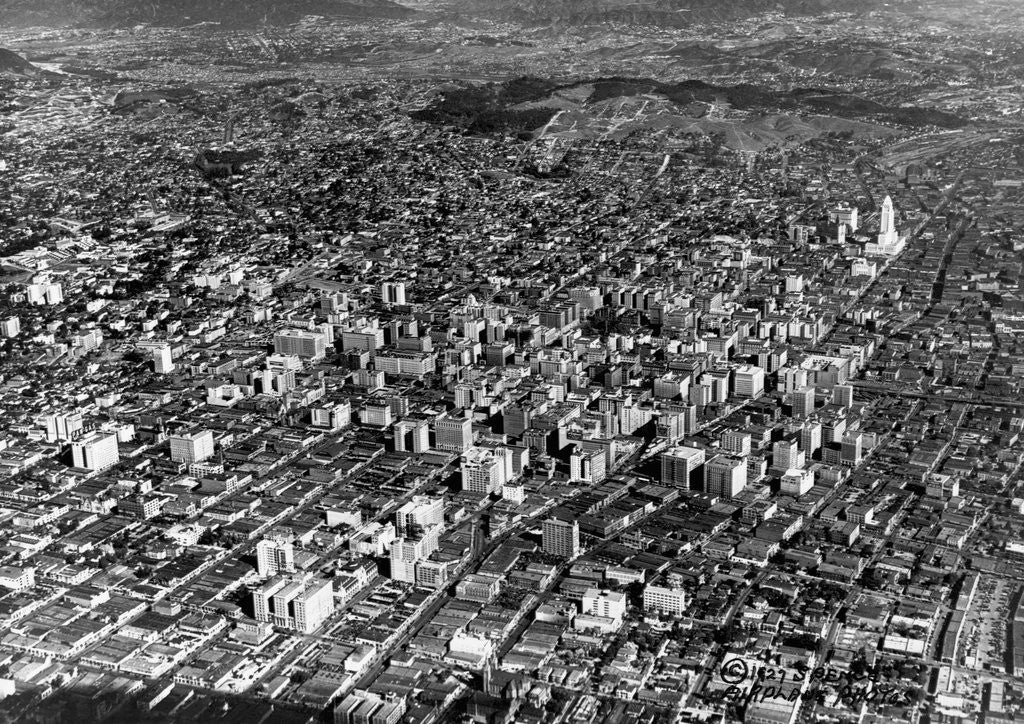 Detail of Los Angeles in 1928 by Corbis