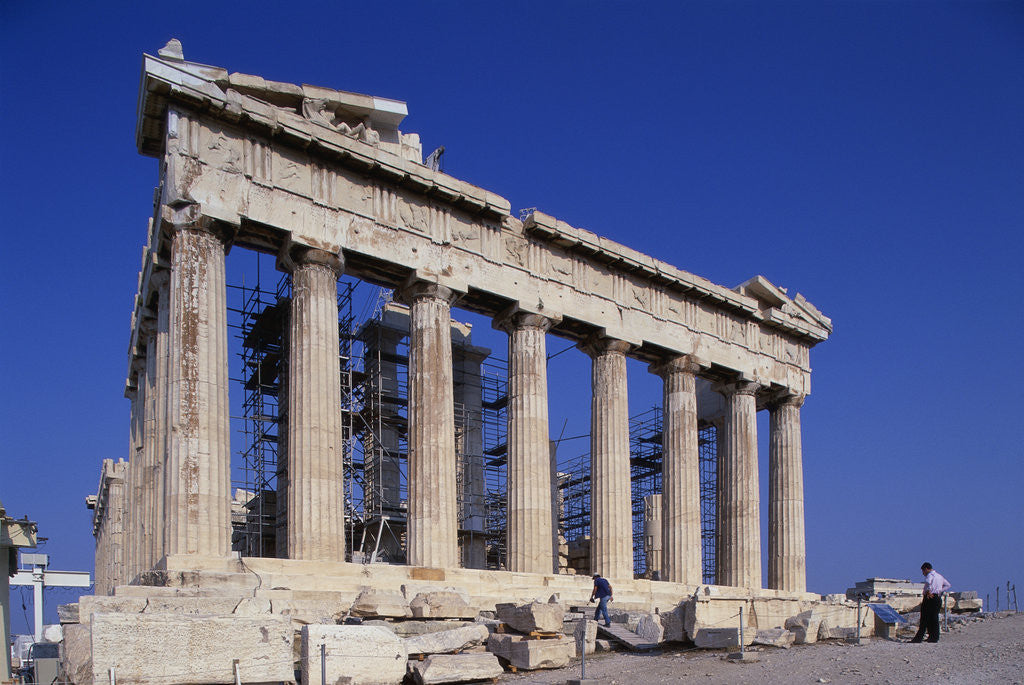 Detail of Restoration of the Parthenon by Corbis