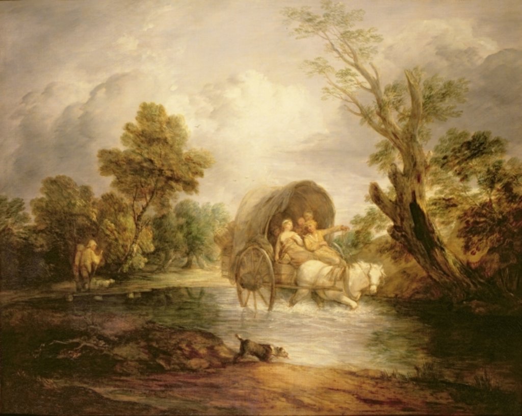 Detail of A Country Cart crossing a Ford, c.1786 by Thomas Gainsborough