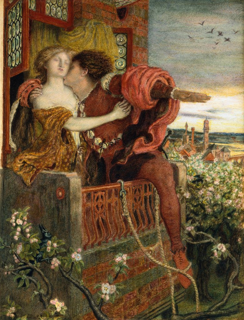 Detail of Romeo and Juliet by Ford Madox Brown