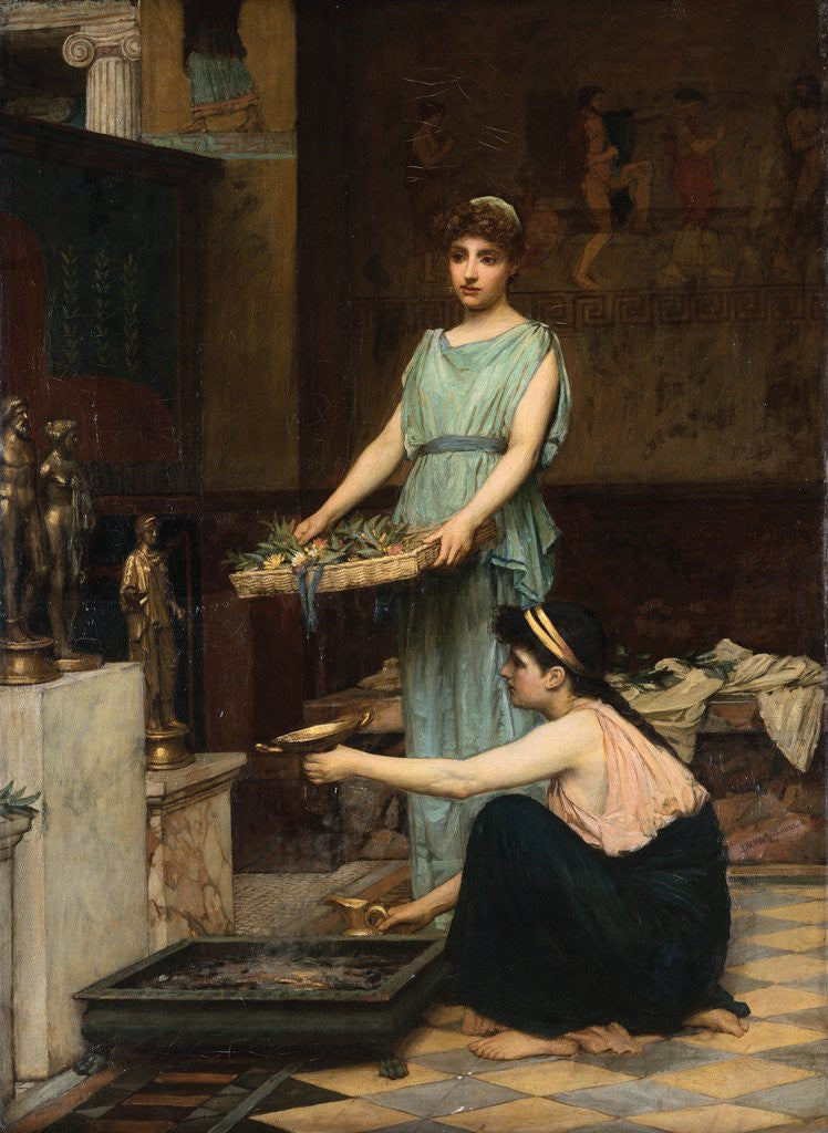 Detail of The Household Gods by John William Waterhouse