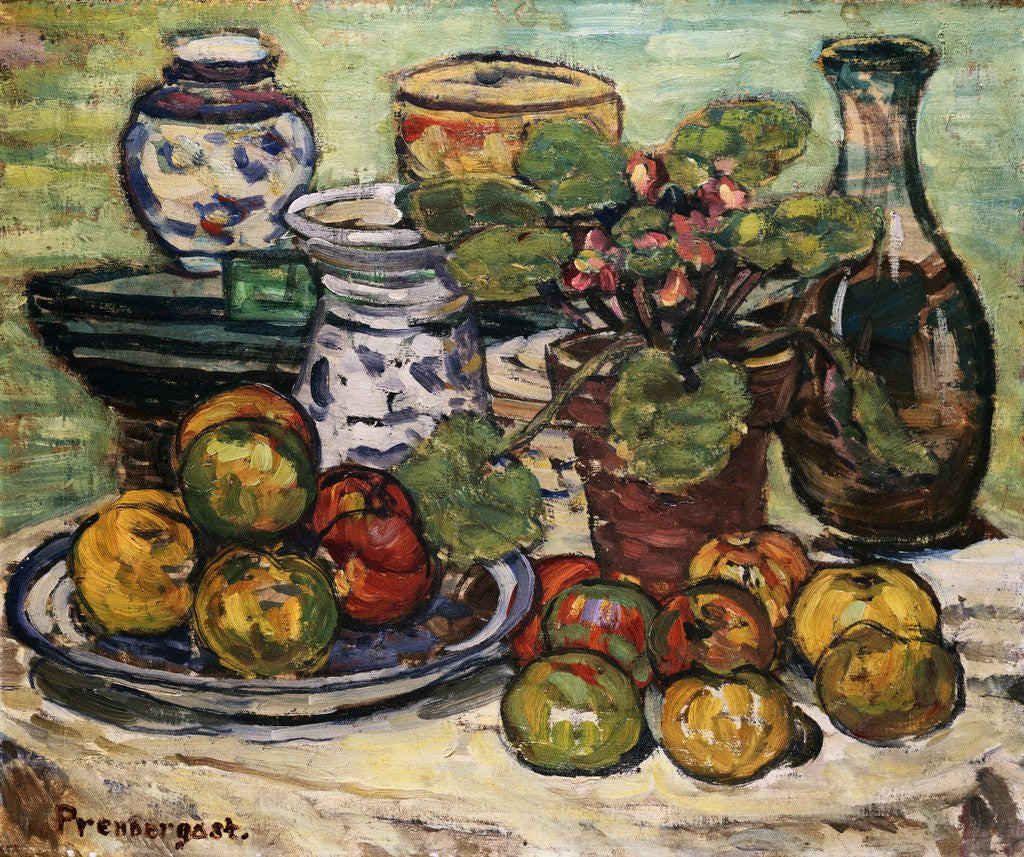 Detail of Still Life with Apples by Maurice Brazil Prendergast