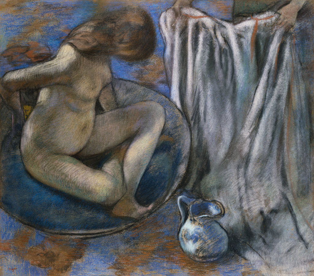 Detail of Woman in the Tub by Edgar Degas