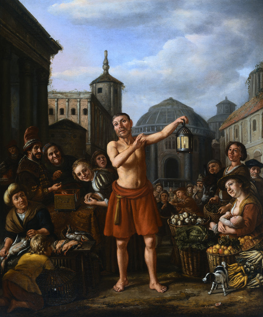 Detail of Diogenes Searching for an Honest Man by Jan Victors