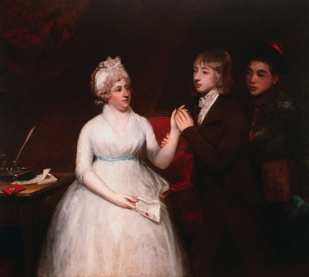 Detail of Portrait of Lady Anne Staunton with her Son, George Thomas Staunton and a Chinese Servant Carrying a Chest of Tea by John Hoppner