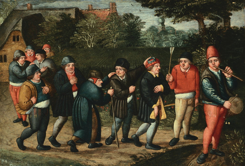 Detail of The Groom's Procession by Abel Grimmer