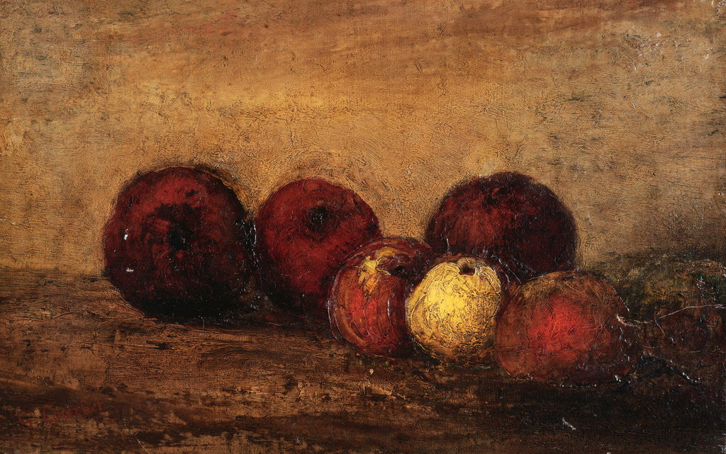 Detail of Pommes by Gustave Courbet