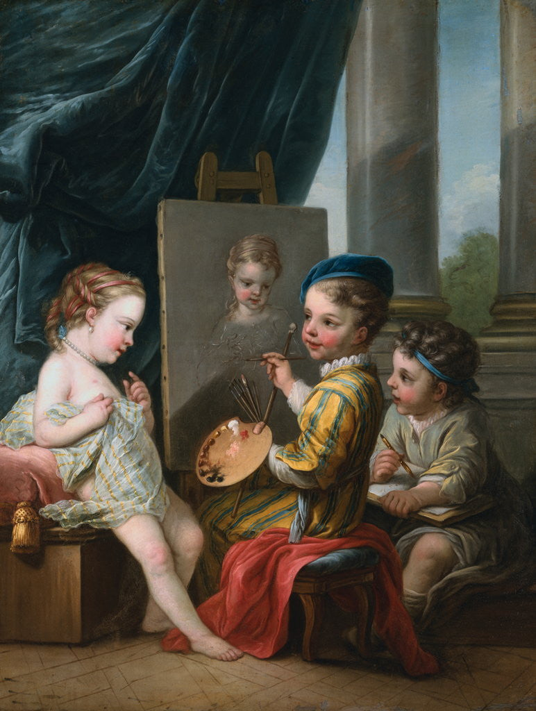 Detail of The Four Arts: 'Painting' by Charles-Andre van Loo