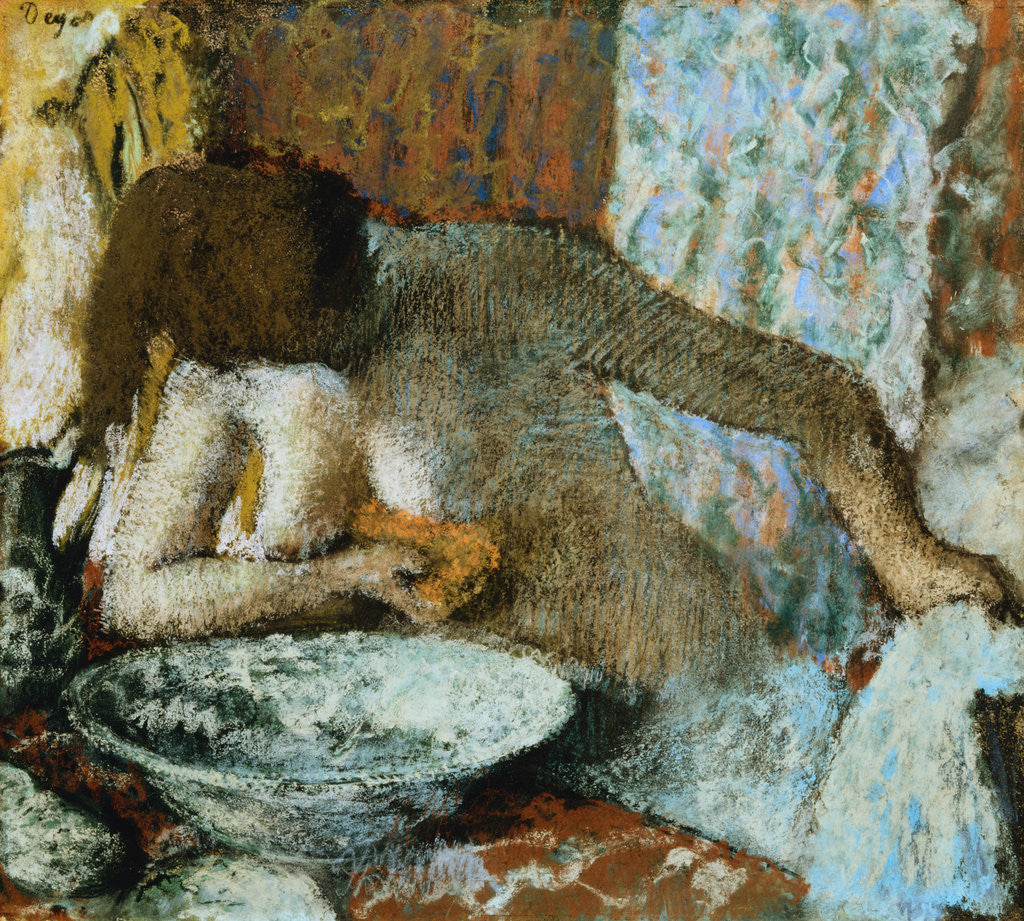 Detail of Woman Washing by Edgar Degas