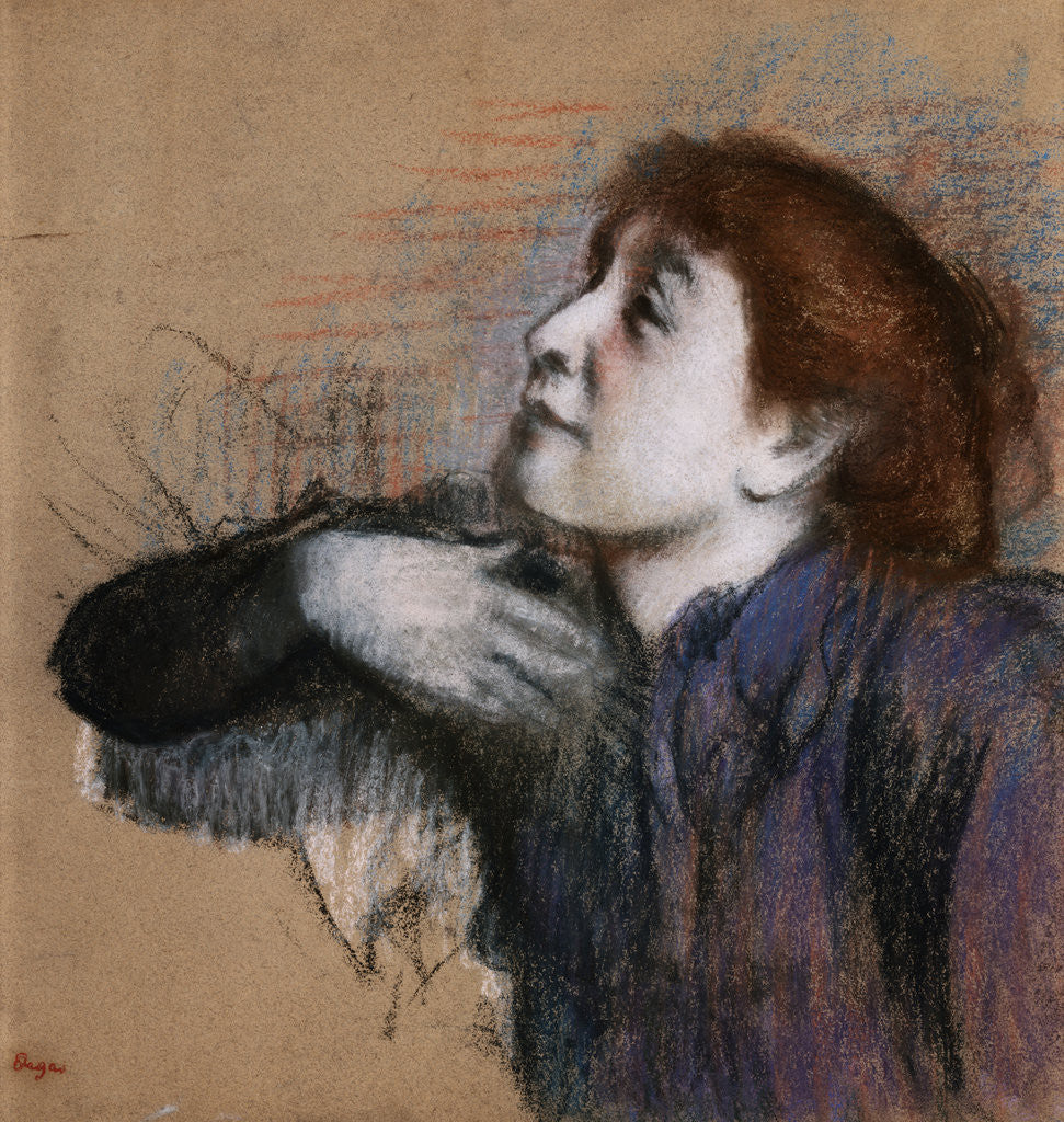 Detail of Bust of Woman by Edgar Degas