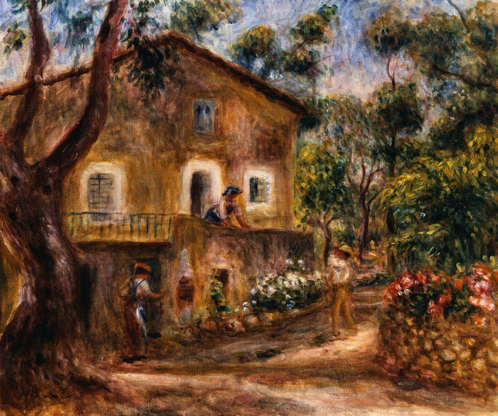 Detail of The Collette House in Cagnes by Pierre-Auguste Renoir