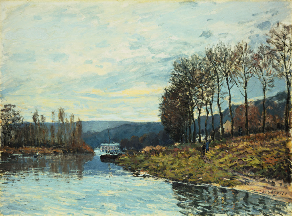 Detail of The Seine at Bougival by Alfred Sisley