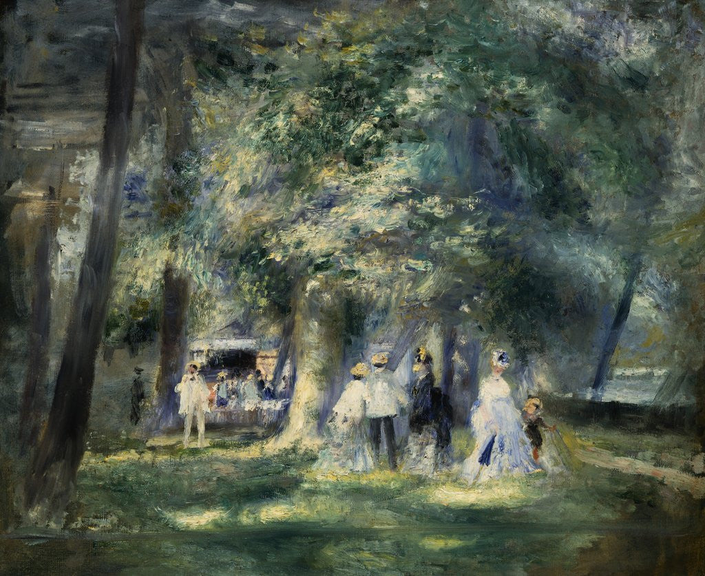 Detail of In the Park of Saint-Cloud by Pierre-Auguste Renoir