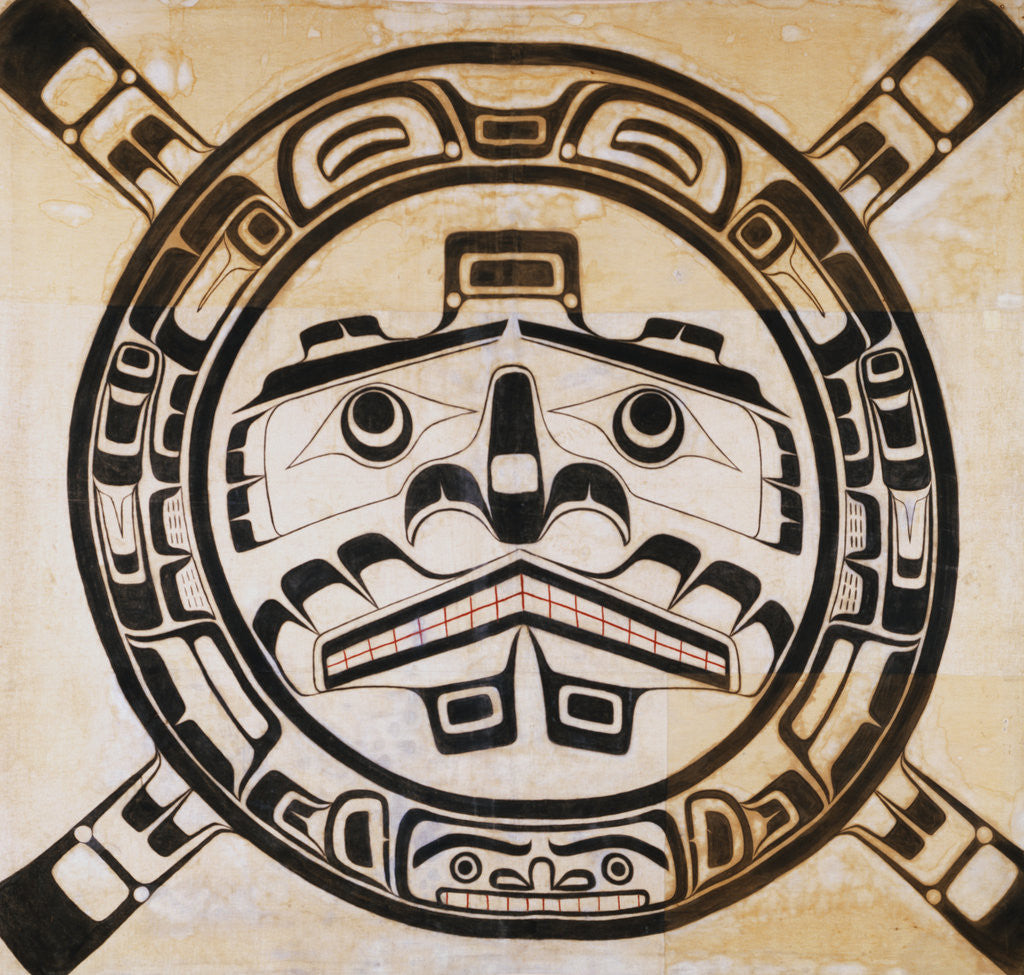 Detail of A Kwakiutl Ceremonial Screen by Willie Seaweed