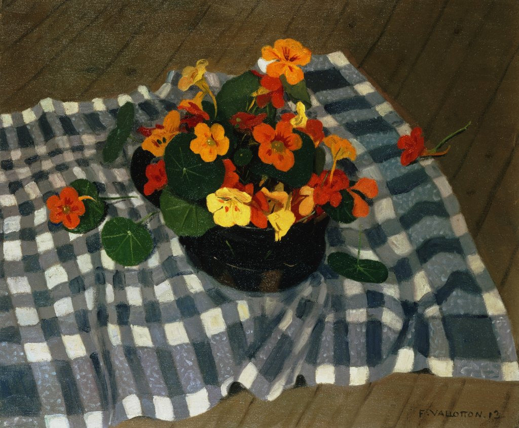 Detail of Bowl of Nasturtiums by Felix Vallotton